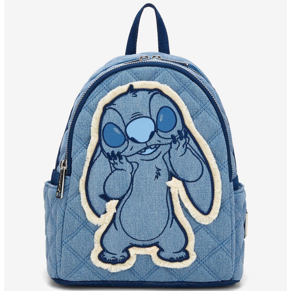 Loungefly Disney Lilo & Stitch Denim Patchwork Mini Backpack